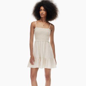 Artizia Wilfred Linen Sleeveless Mini Dress, size medium